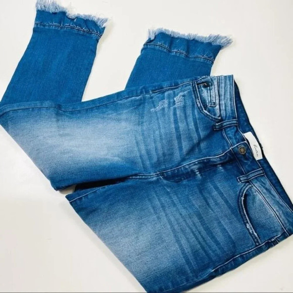 KANCAN Iverson Ultra High Rise Cropped Slim Straight Jeans Size‎ 29 - Picture 4 of 10